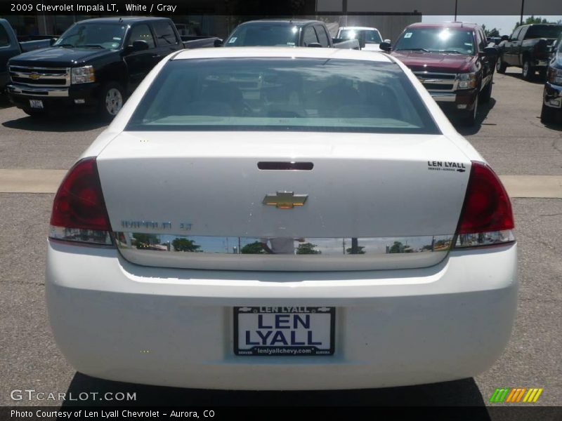 White / Gray 2009 Chevrolet Impala LT