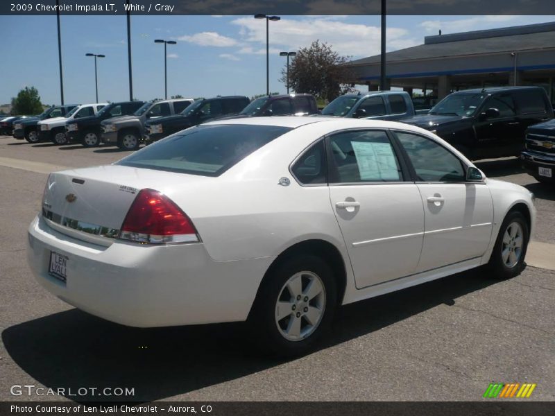 White / Gray 2009 Chevrolet Impala LT
