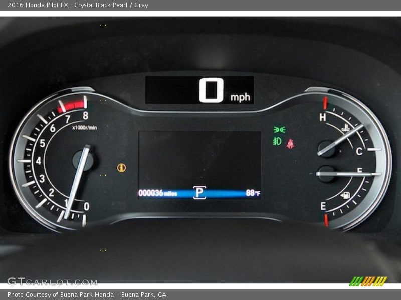 Crystal Black Pearl / Gray 2016 Honda Pilot EX