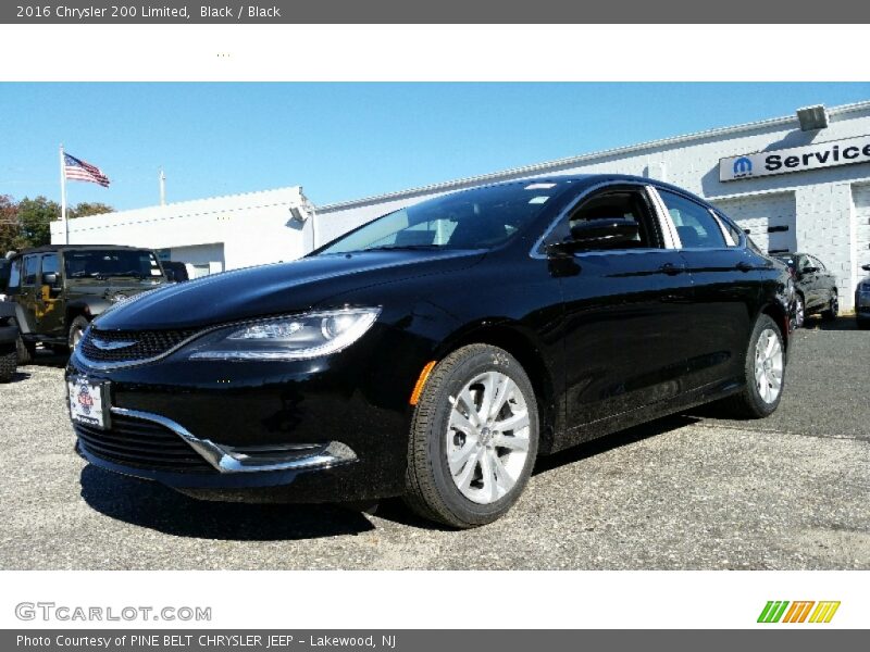 Black / Black 2016 Chrysler 200 Limited