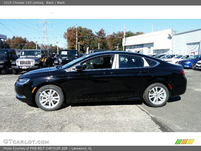 Black / Black 2016 Chrysler 200 Limited