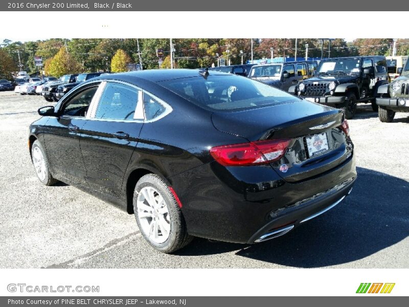Black / Black 2016 Chrysler 200 Limited