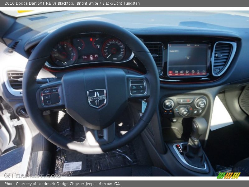 Bright White / Black/Light Tungsten 2016 Dodge Dart SXT Rallye Blacktop