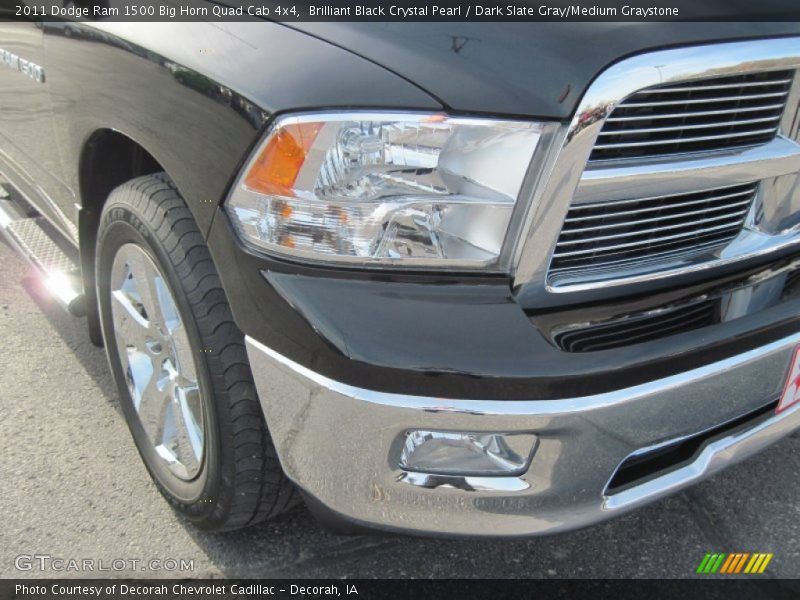 Brilliant Black Crystal Pearl / Dark Slate Gray/Medium Graystone 2011 Dodge Ram 1500 Big Horn Quad Cab 4x4