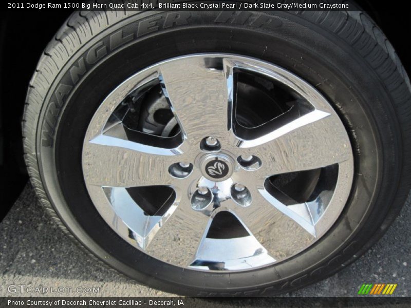Brilliant Black Crystal Pearl / Dark Slate Gray/Medium Graystone 2011 Dodge Ram 1500 Big Horn Quad Cab 4x4