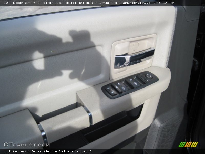 Brilliant Black Crystal Pearl / Dark Slate Gray/Medium Graystone 2011 Dodge Ram 1500 Big Horn Quad Cab 4x4