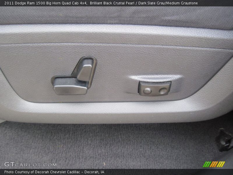 Brilliant Black Crystal Pearl / Dark Slate Gray/Medium Graystone 2011 Dodge Ram 1500 Big Horn Quad Cab 4x4