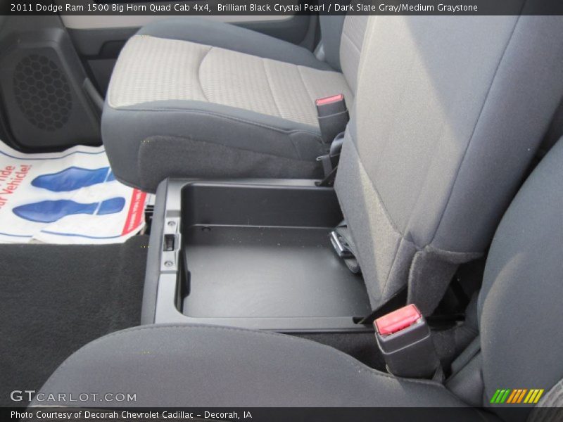 Brilliant Black Crystal Pearl / Dark Slate Gray/Medium Graystone 2011 Dodge Ram 1500 Big Horn Quad Cab 4x4