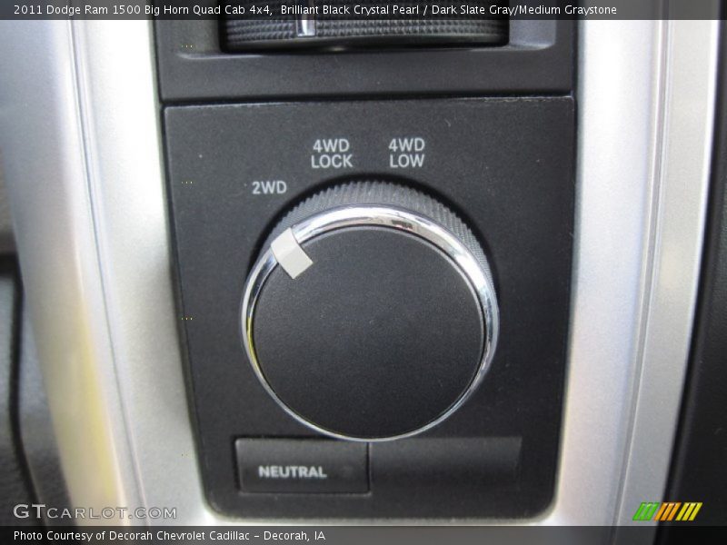 Brilliant Black Crystal Pearl / Dark Slate Gray/Medium Graystone 2011 Dodge Ram 1500 Big Horn Quad Cab 4x4