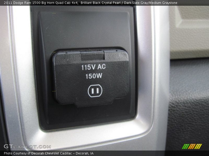 Brilliant Black Crystal Pearl / Dark Slate Gray/Medium Graystone 2011 Dodge Ram 1500 Big Horn Quad Cab 4x4