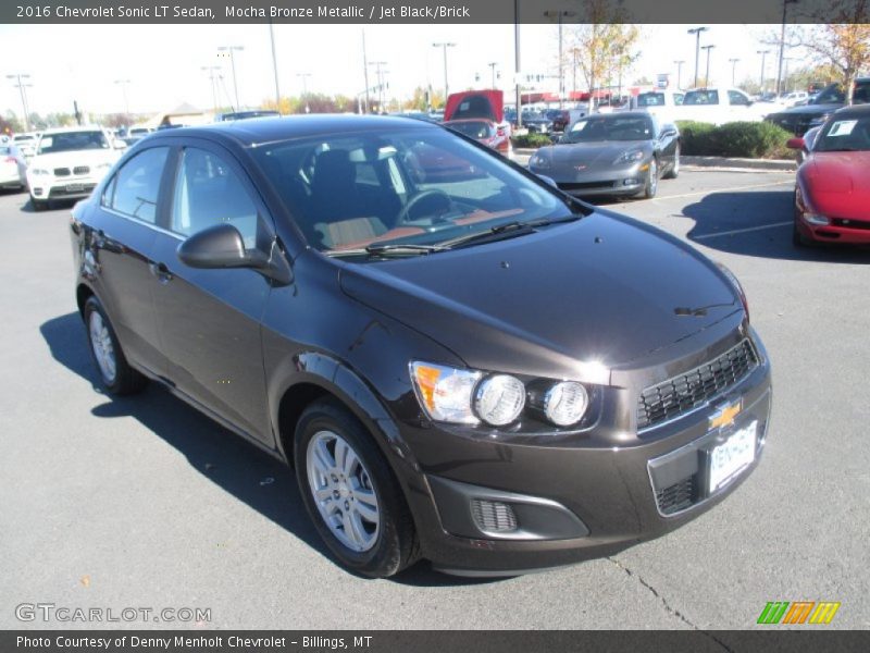 Mocha Bronze Metallic / Jet Black/Brick 2016 Chevrolet Sonic LT Sedan