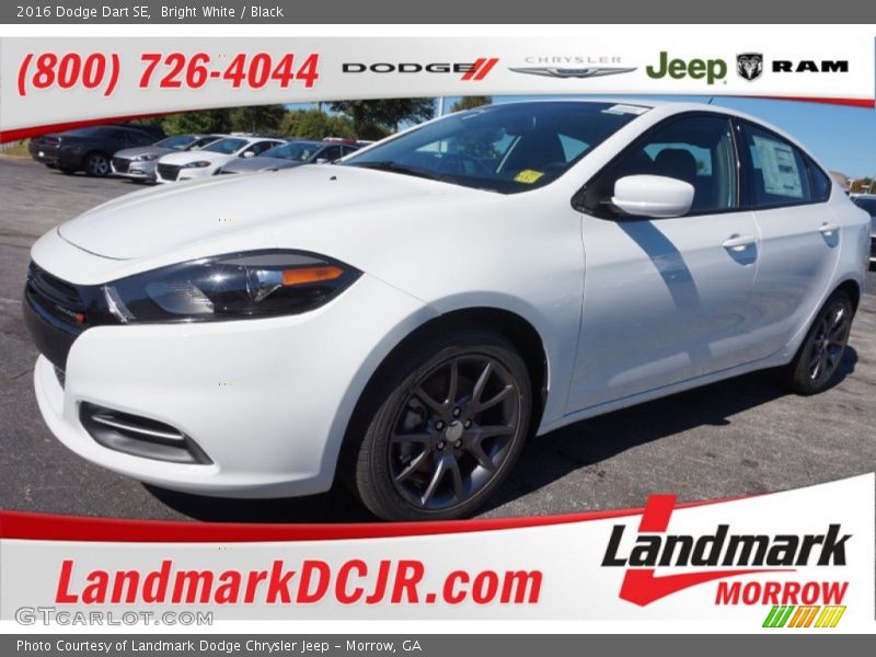 Bright White / Black 2016 Dodge Dart SE