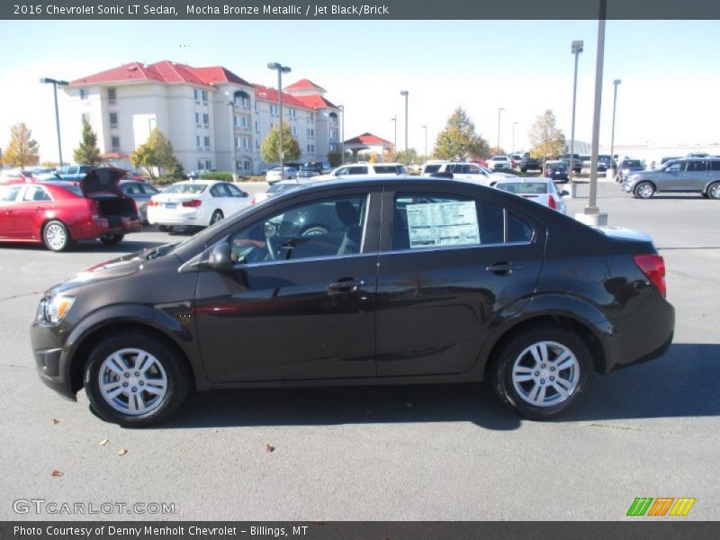 Mocha Bronze Metallic / Jet Black/Brick 2016 Chevrolet Sonic LT Sedan