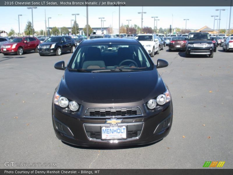 Mocha Bronze Metallic / Jet Black/Brick 2016 Chevrolet Sonic LT Sedan