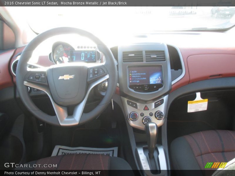 Mocha Bronze Metallic / Jet Black/Brick 2016 Chevrolet Sonic LT Sedan