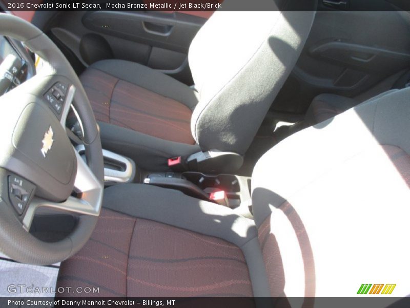 Mocha Bronze Metallic / Jet Black/Brick 2016 Chevrolet Sonic LT Sedan