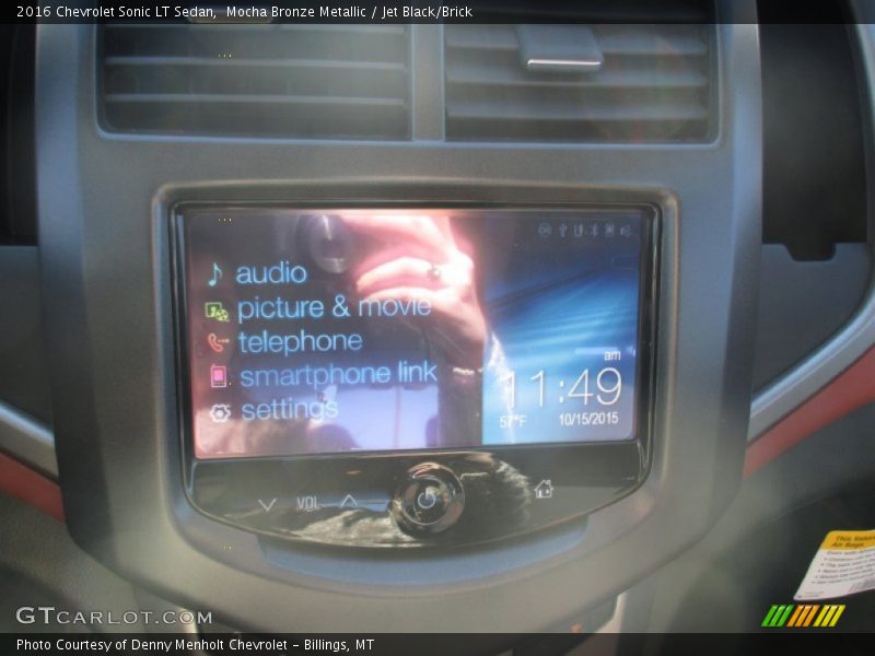 Mocha Bronze Metallic / Jet Black/Brick 2016 Chevrolet Sonic LT Sedan