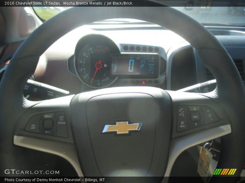 Mocha Bronze Metallic / Jet Black/Brick 2016 Chevrolet Sonic LT Sedan