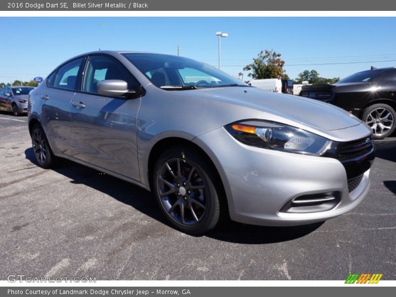 Billet Silver Metallic / Black 2016 Dodge Dart SE