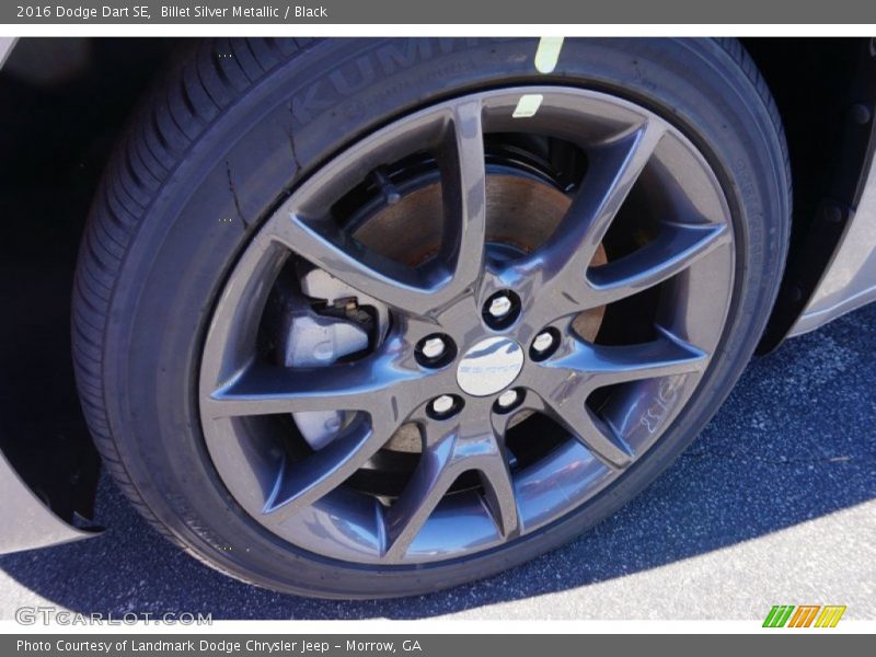 Billet Silver Metallic / Black 2016 Dodge Dart SE