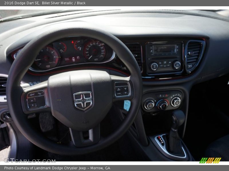Billet Silver Metallic / Black 2016 Dodge Dart SE