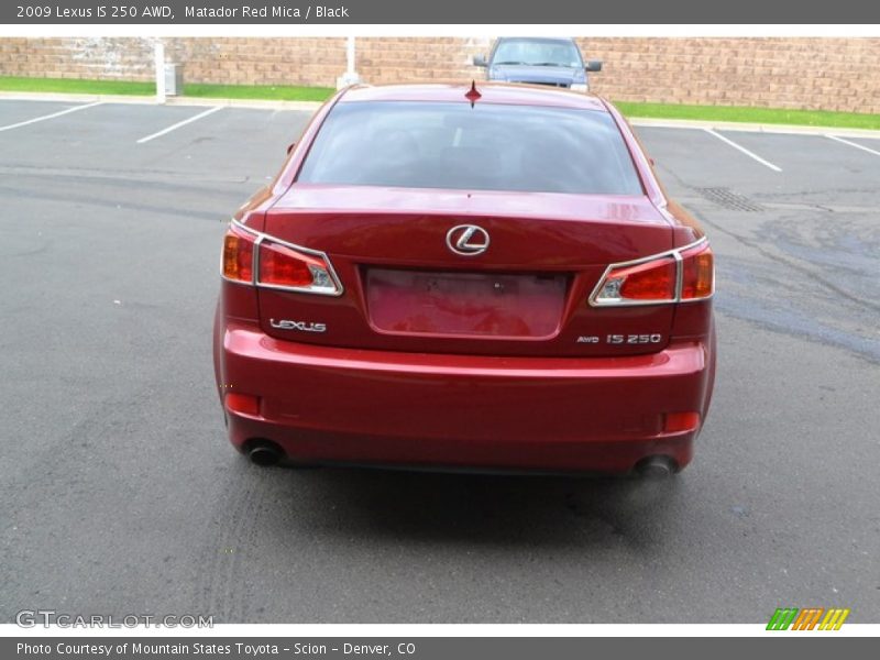 Matador Red Mica / Black 2009 Lexus IS 250 AWD