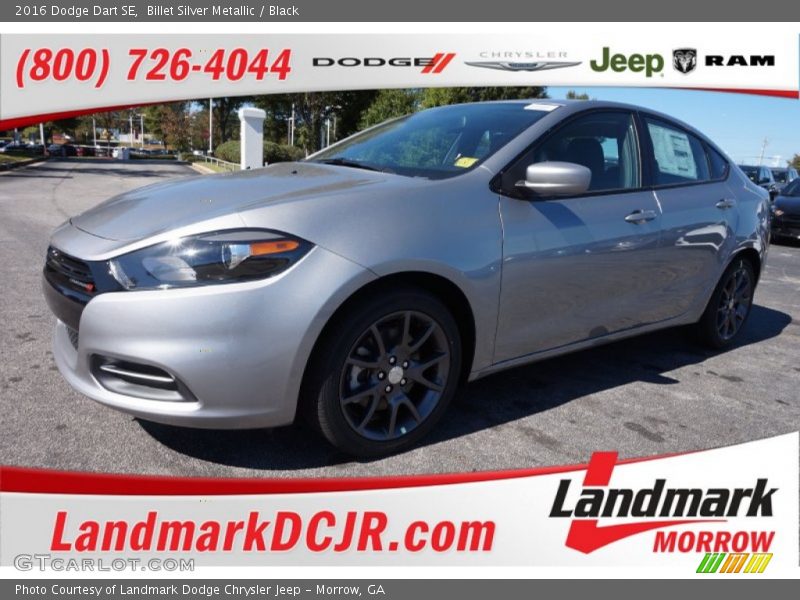 Billet Silver Metallic / Black 2016 Dodge Dart SE