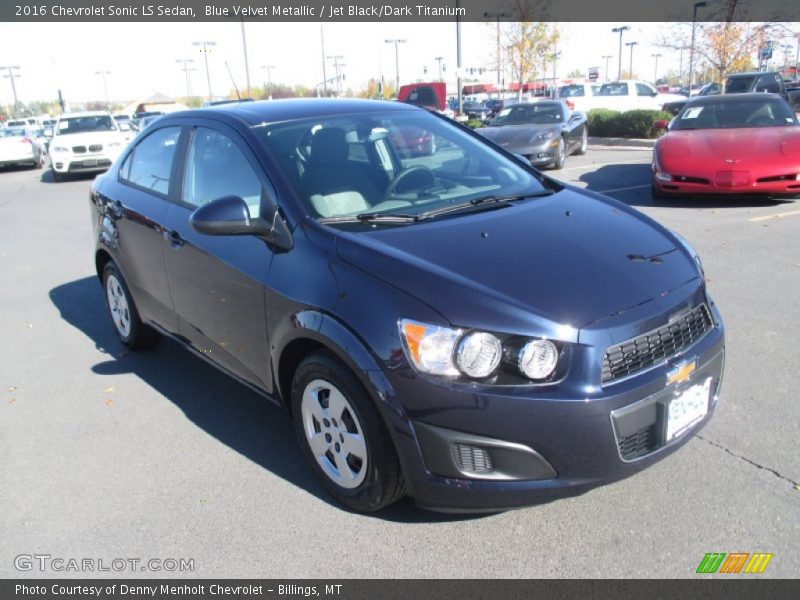 Blue Velvet Metallic / Jet Black/Dark Titanium 2016 Chevrolet Sonic LS Sedan