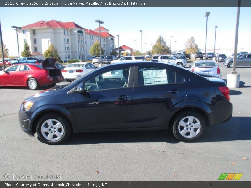 Blue Velvet Metallic / Jet Black/Dark Titanium 2016 Chevrolet Sonic LS Sedan