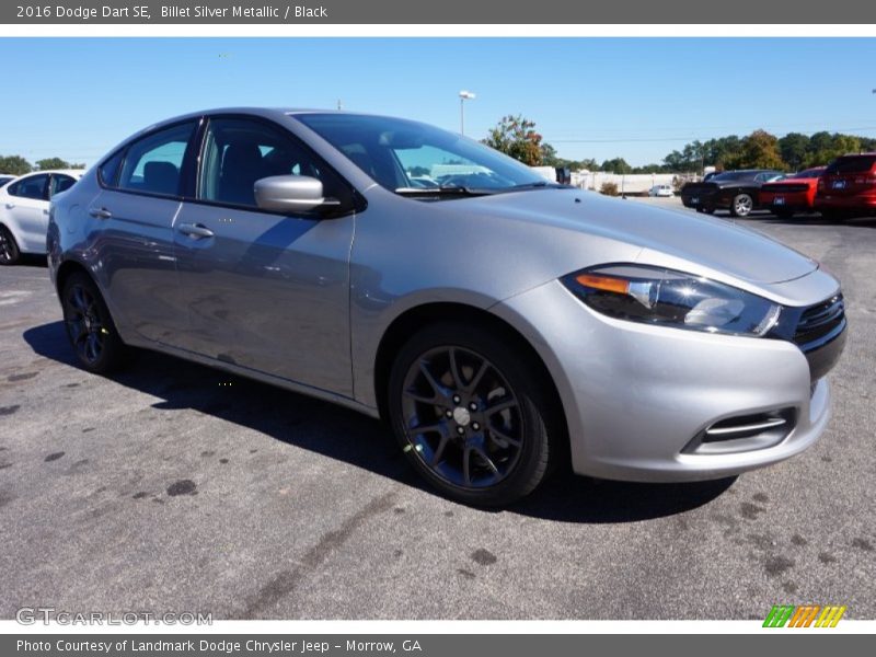 Billet Silver Metallic / Black 2016 Dodge Dart SE