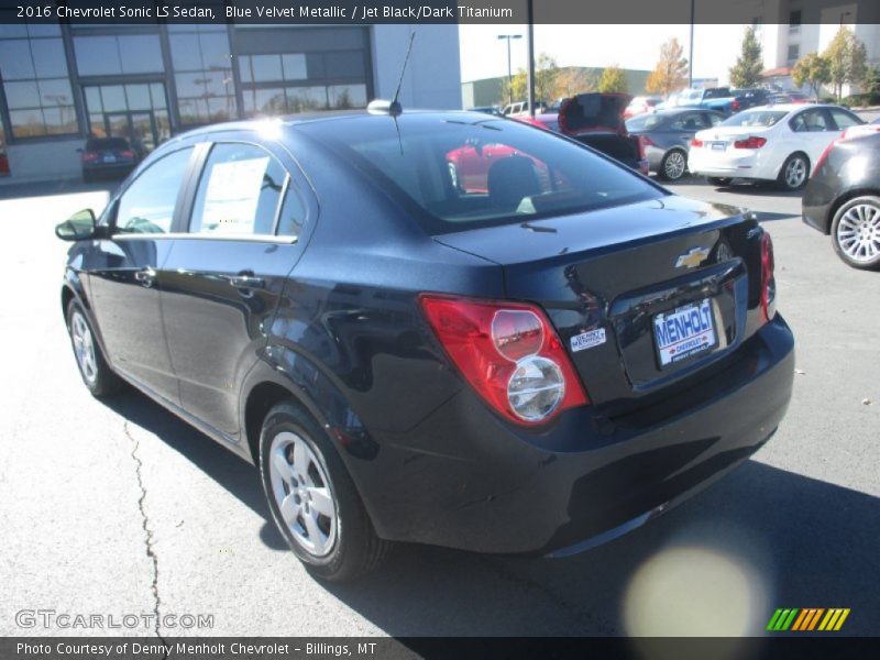 Blue Velvet Metallic / Jet Black/Dark Titanium 2016 Chevrolet Sonic LS Sedan