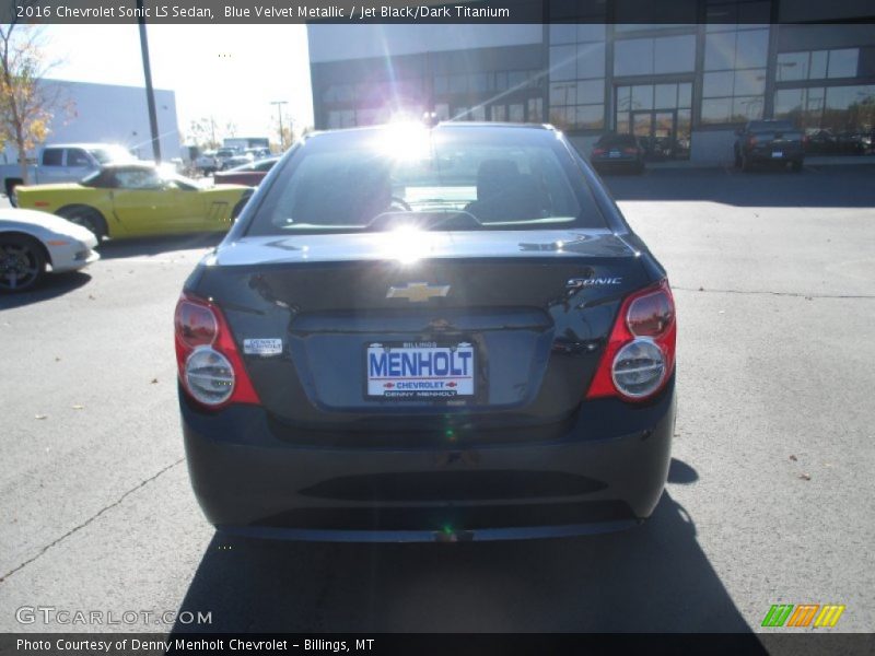Blue Velvet Metallic / Jet Black/Dark Titanium 2016 Chevrolet Sonic LS Sedan