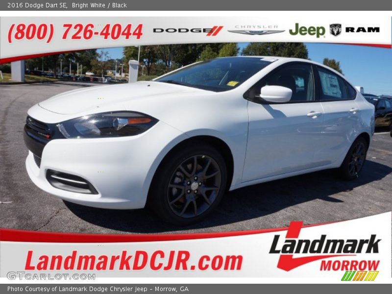 Bright White / Black 2016 Dodge Dart SE