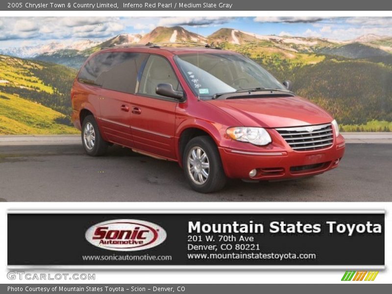 Inferno Red Pearl / Medium Slate Gray 2005 Chrysler Town & Country Limited