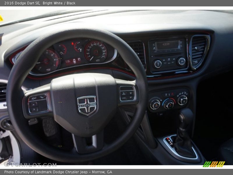 Bright White / Black 2016 Dodge Dart SE