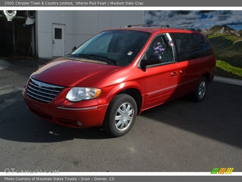 Inferno Red Pearl / Medium Slate Gray 2005 Chrysler Town & Country Limited