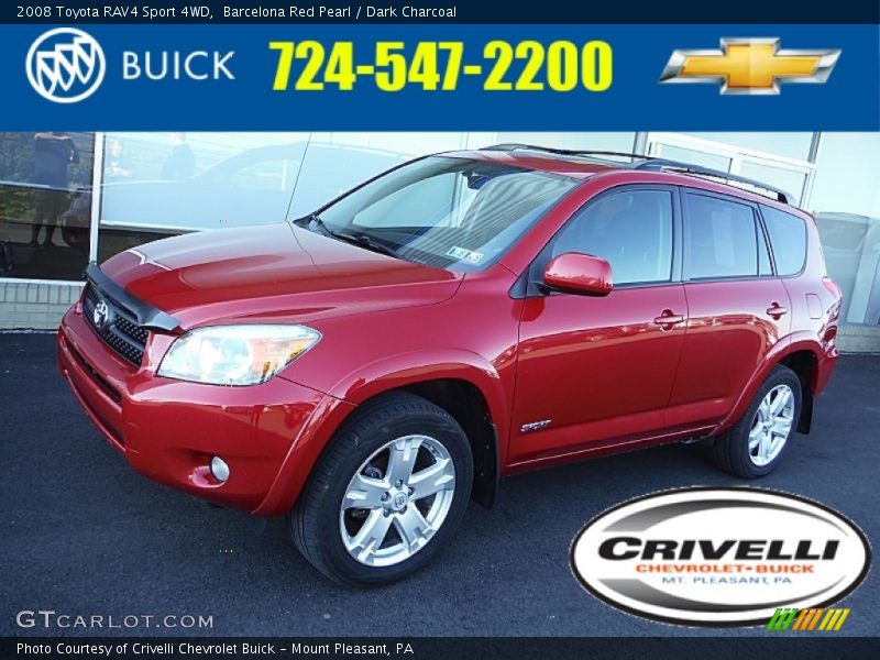 Barcelona Red Pearl / Dark Charcoal 2008 Toyota RAV4 Sport 4WD