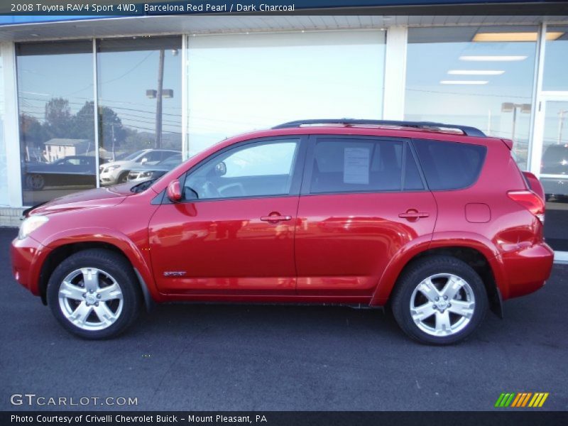 Barcelona Red Pearl / Dark Charcoal 2008 Toyota RAV4 Sport 4WD