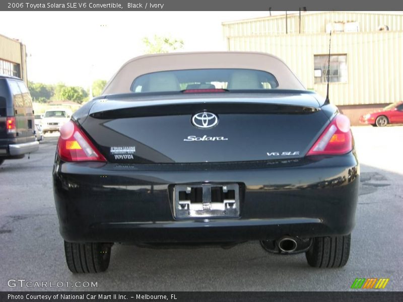 Black / Ivory 2006 Toyota Solara SLE V6 Convertible