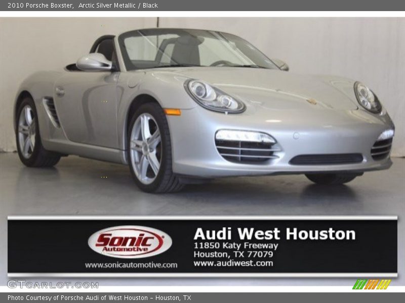 Arctic Silver Metallic / Black 2010 Porsche Boxster