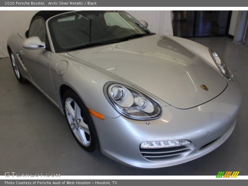 Arctic Silver Metallic / Black 2010 Porsche Boxster
