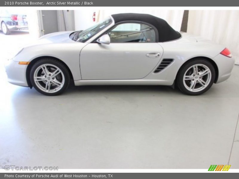 Arctic Silver Metallic / Black 2010 Porsche Boxster