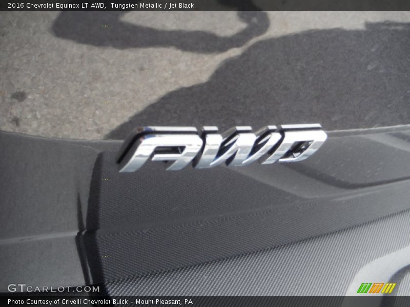 Tungsten Metallic / Jet Black 2016 Chevrolet Equinox LT AWD