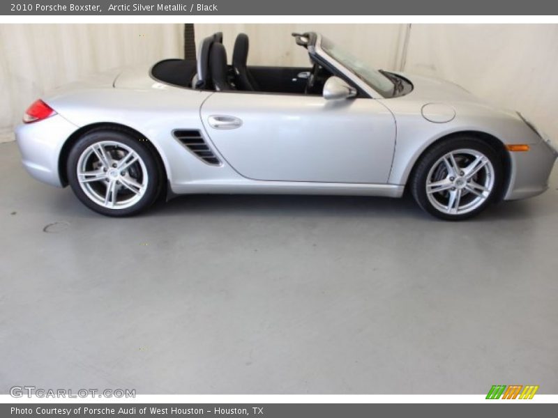 Arctic Silver Metallic / Black 2010 Porsche Boxster