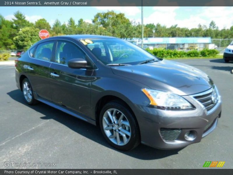 Amethyst Gray / Charcoal 2014 Nissan Sentra S