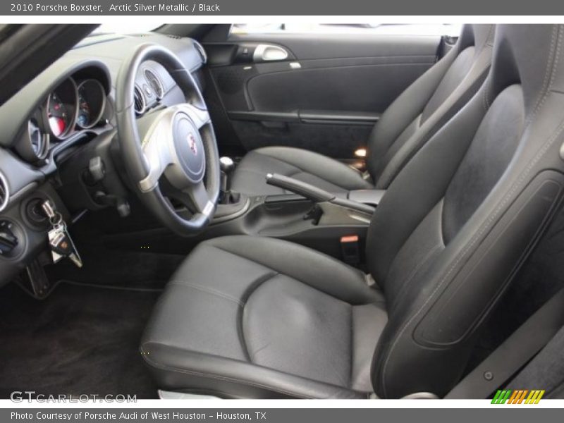 Arctic Silver Metallic / Black 2010 Porsche Boxster