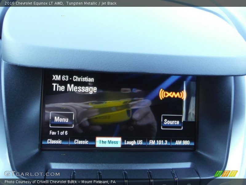 Tungsten Metallic / Jet Black 2016 Chevrolet Equinox LT AWD