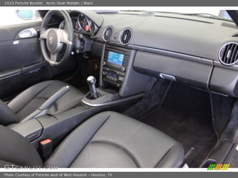 Arctic Silver Metallic / Black 2010 Porsche Boxster