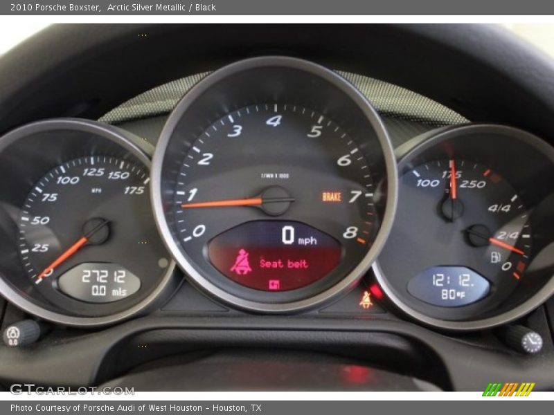 Arctic Silver Metallic / Black 2010 Porsche Boxster