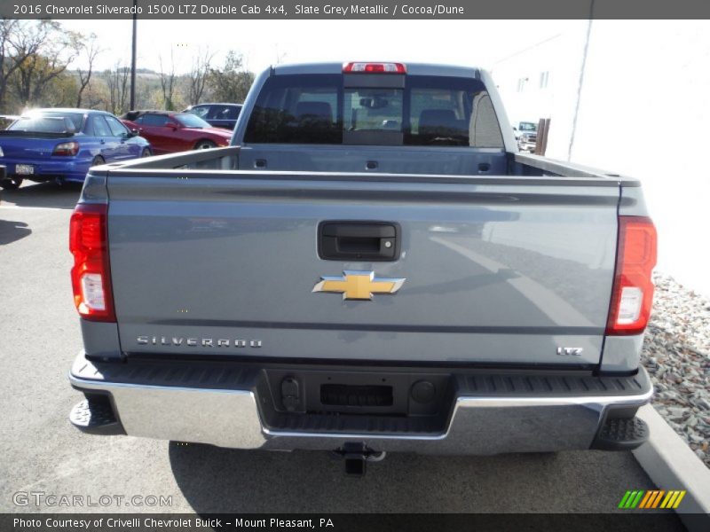 Slate Grey Metallic / Cocoa/Dune 2016 Chevrolet Silverado 1500 LTZ Double Cab 4x4